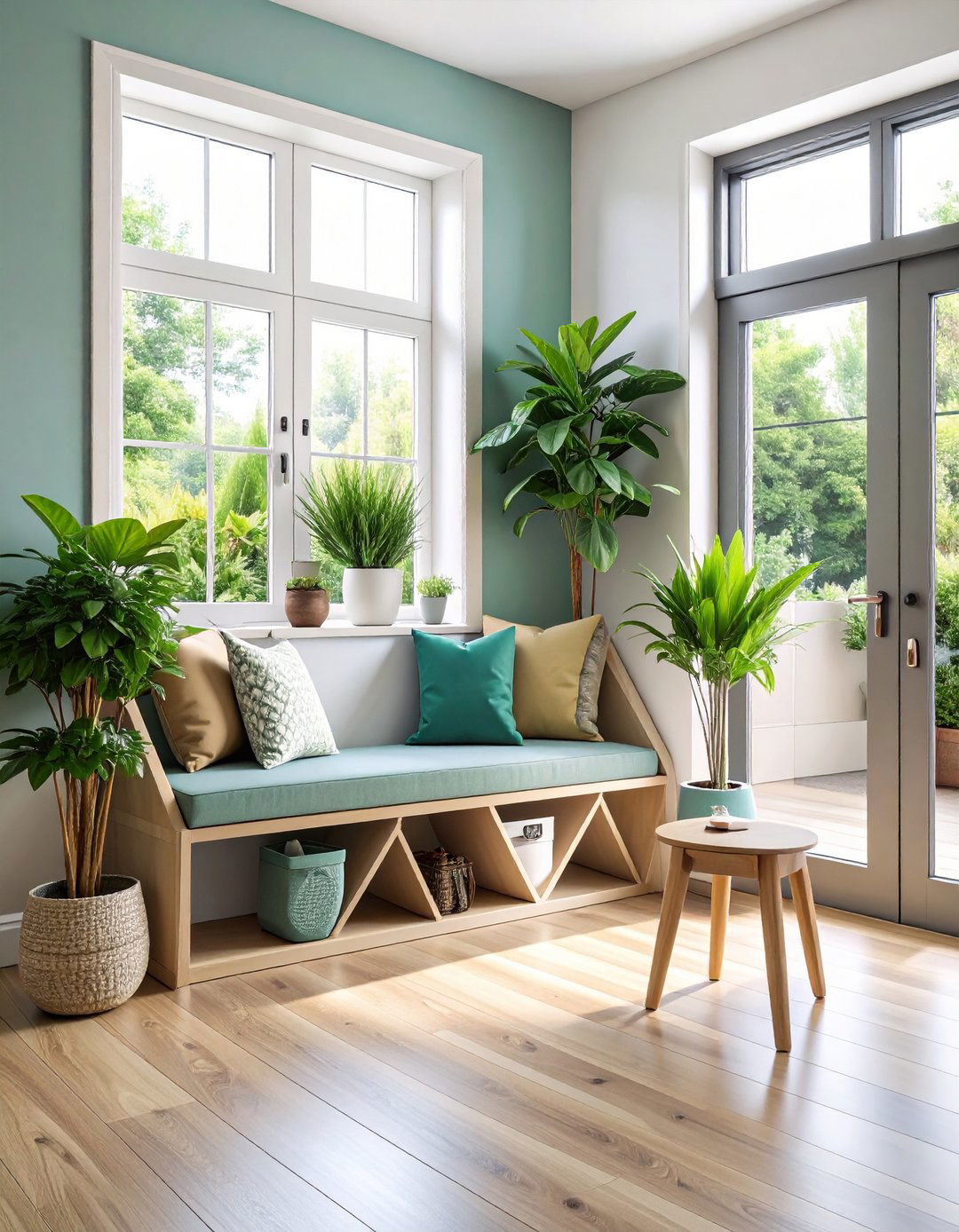 Corner Entryway Bench for Small Spaces - 20 Entryway Bench Ideas