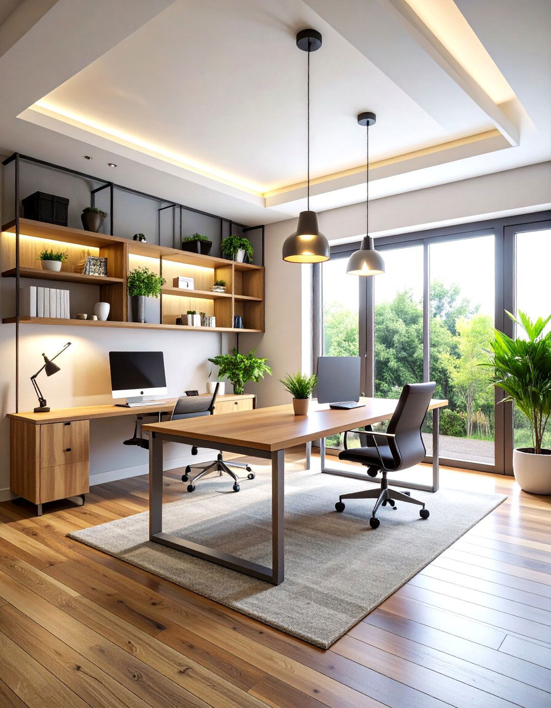 Corner Home Office for Couples Layout - 20 Home Office for Couples Ideas and Designs