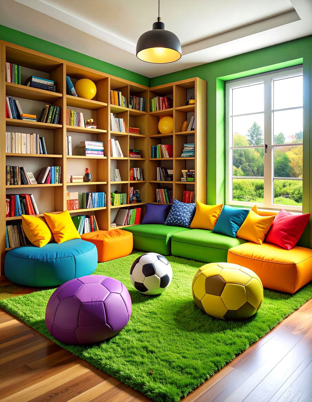 Corner Kick Reading Nook - 20 Soccer Themed Bedroom Ideas