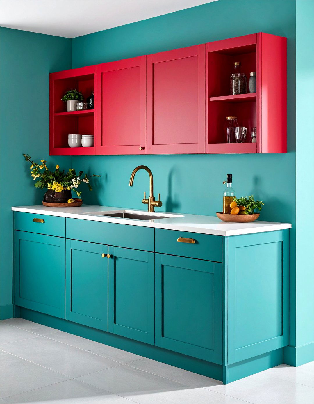 Corner Kitchen Sink with Custom Cabinet Configuration - 20 Corner Kitchen Sink Ideas