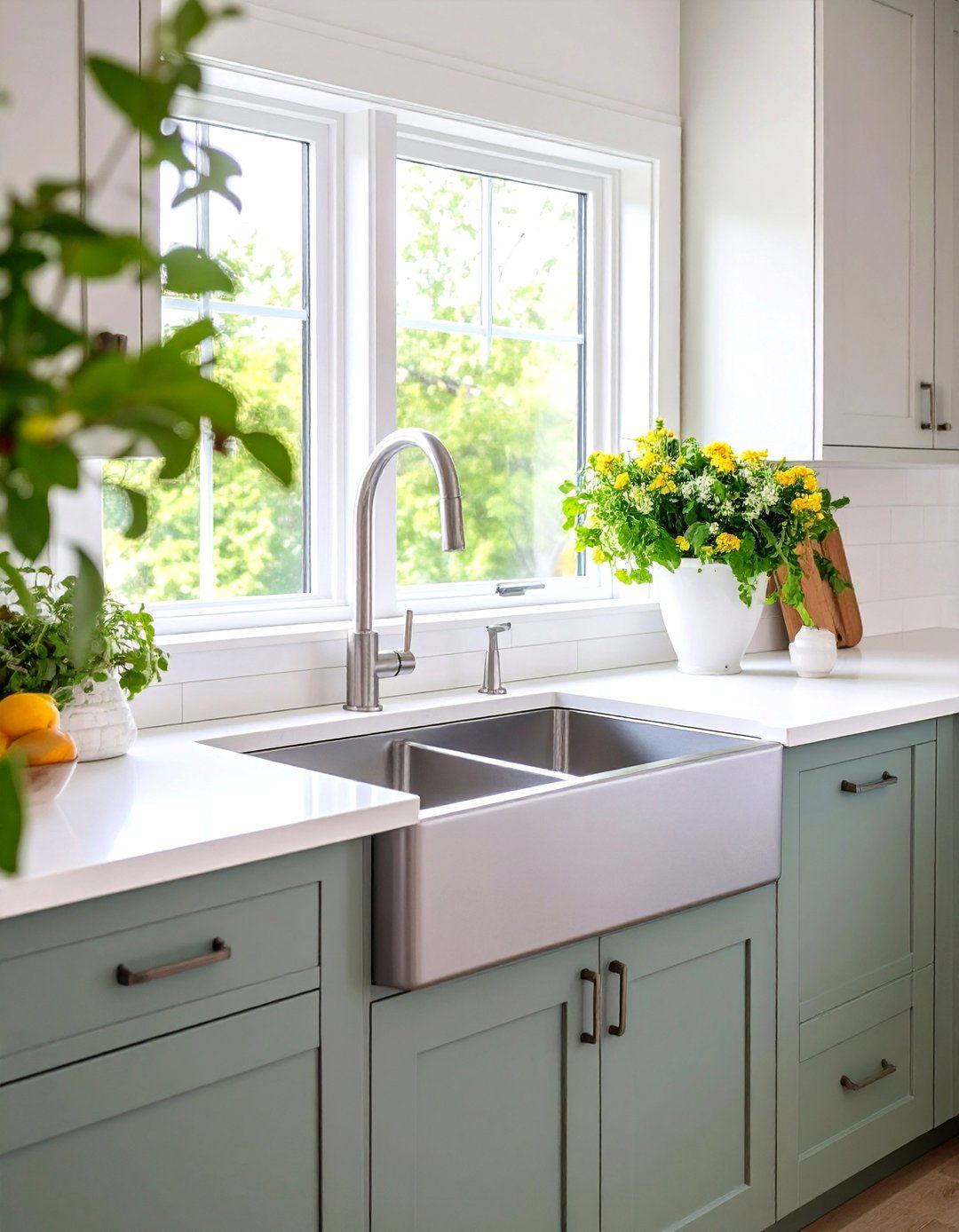 Corner Kitchen Sink with Multiple Compartments - 20 Corner Kitchen Sink Ideas