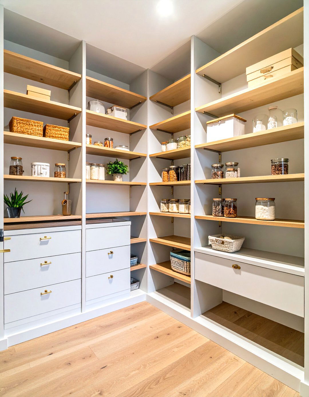 Corner Ladder Pantry Shelving Design - 20 Pantry Shelving Ideas