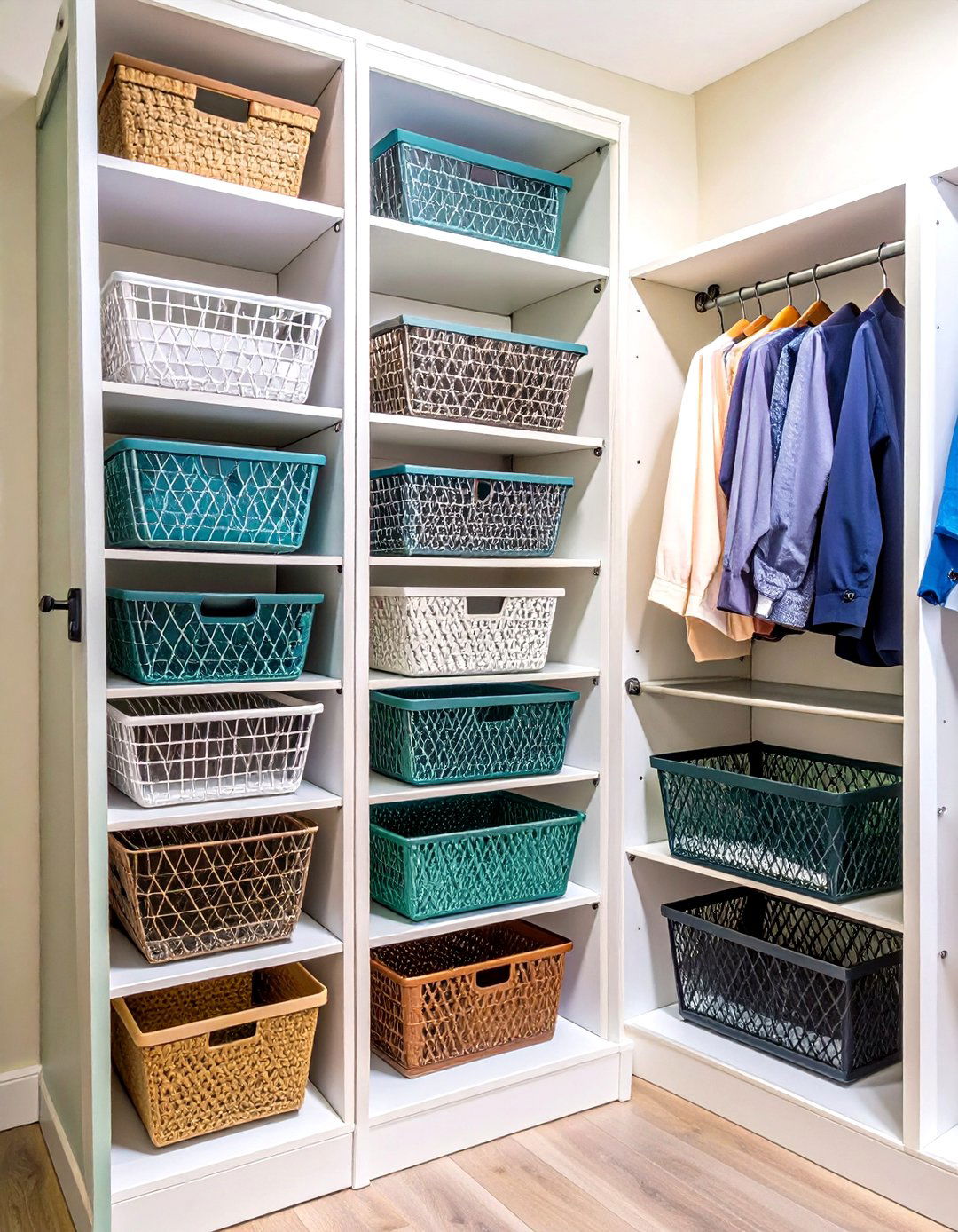 Corner Ladder Shelf Knit Library - 20 sweater storage ideas