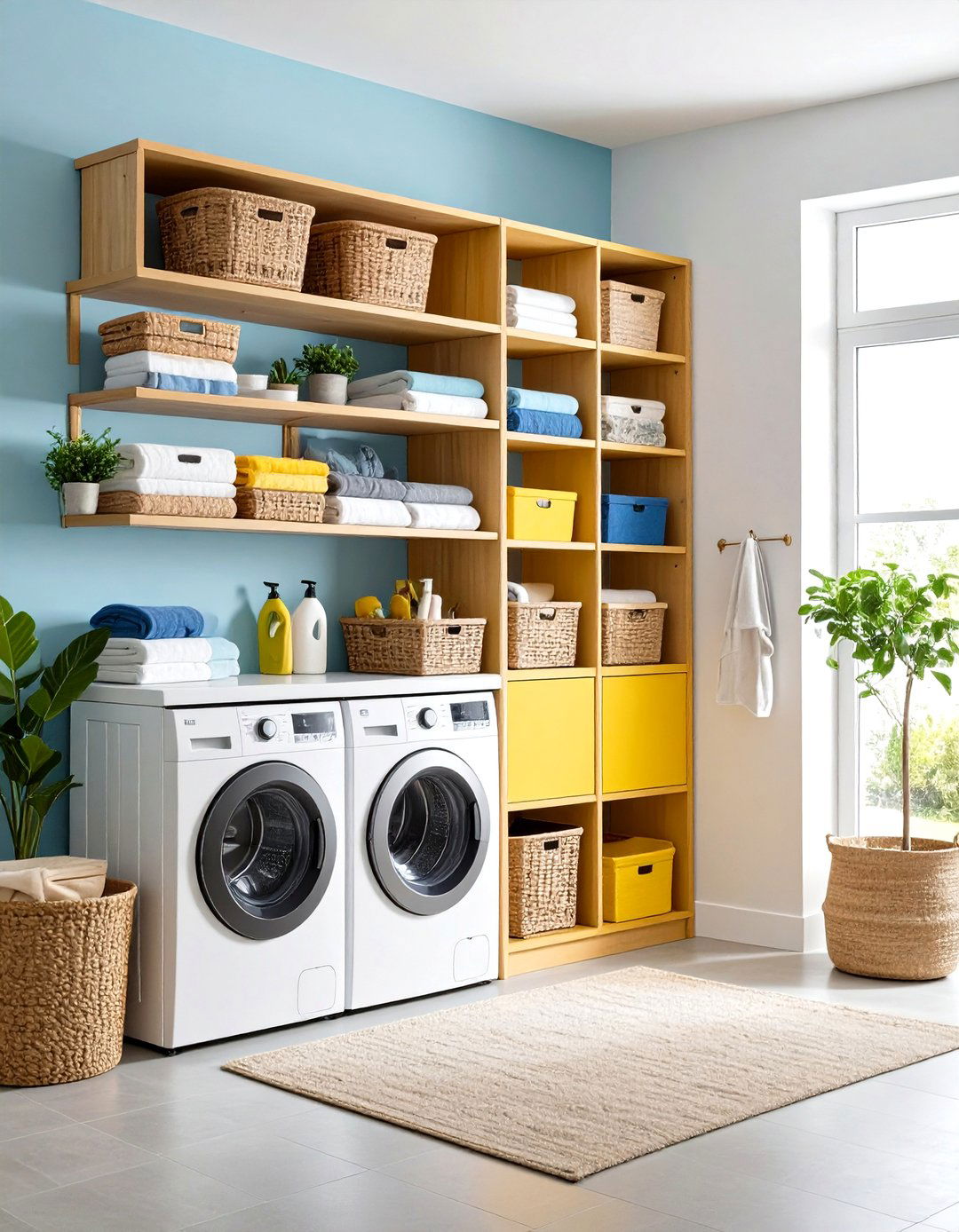 Corner Laundry Detergent Storage Tower Solution - 20 Laundry Detergent Storage Ideas
