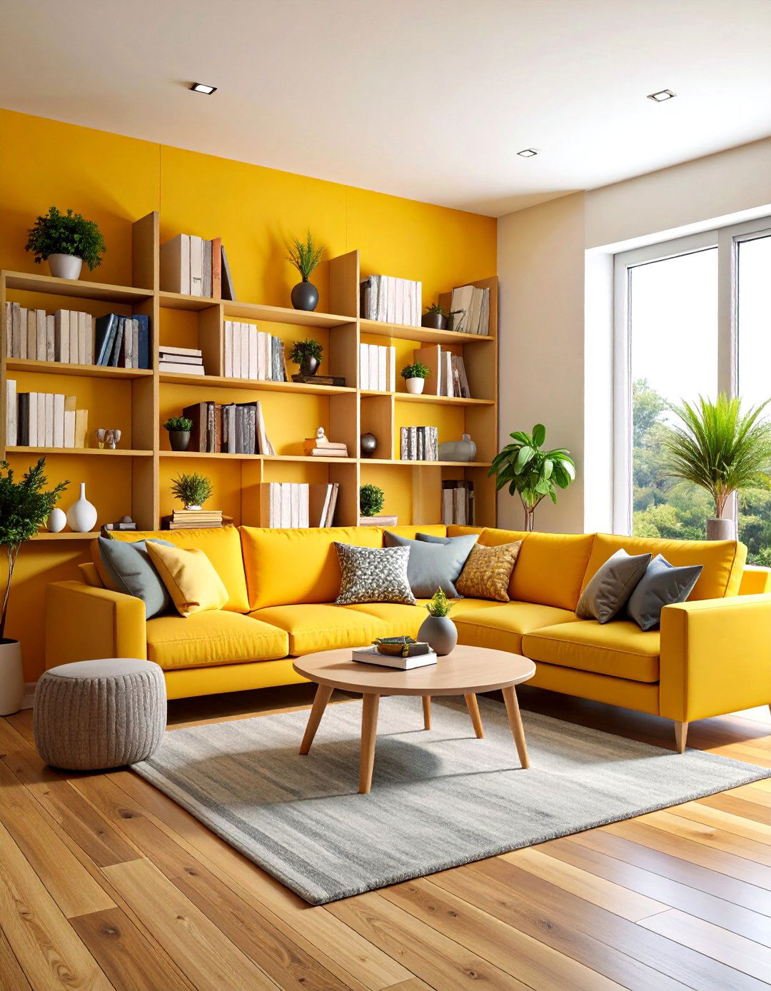 Corner Living Room Bookshelf Space Maximization - 20 Living Room Bookshelf Ideas