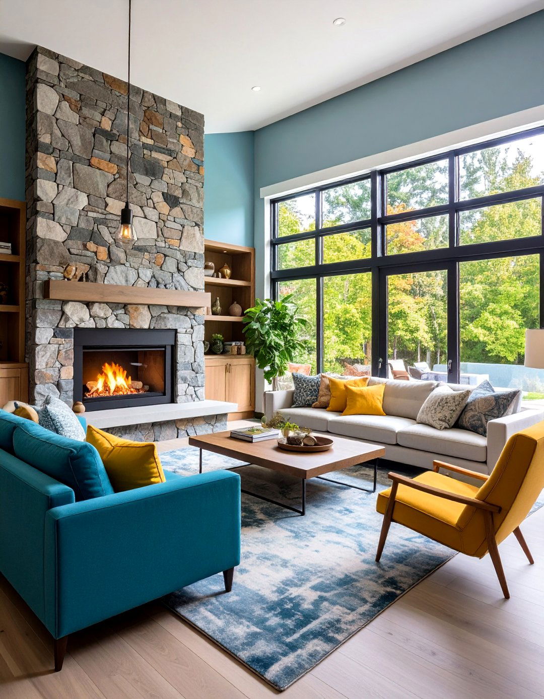 Corner Living Room Fireplace - 20 Living Room Fireplace Ideas