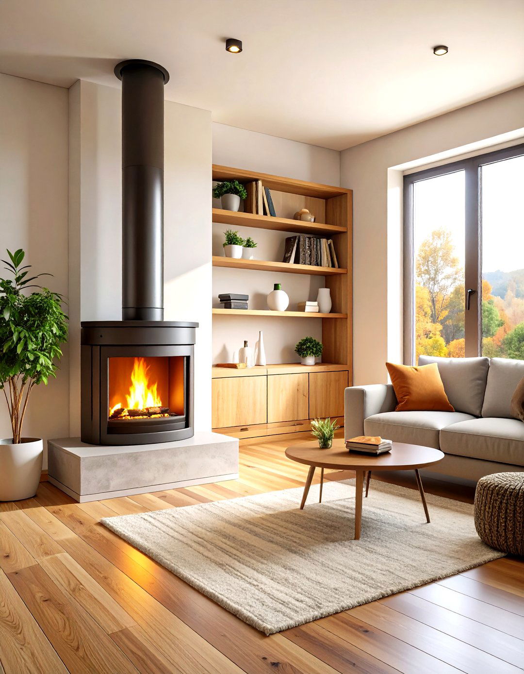 Corner Log Burner Space Saving Solution - 20 Log Burner Ideas
