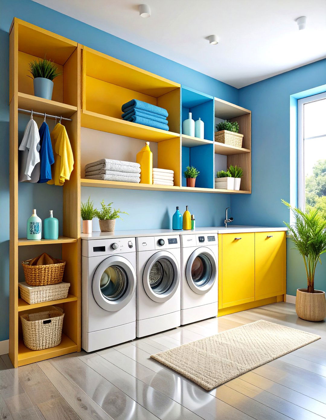 Corner Maximizing Laundry Room Shelf Solutions - 20 Laundry Room Shelf Ideas