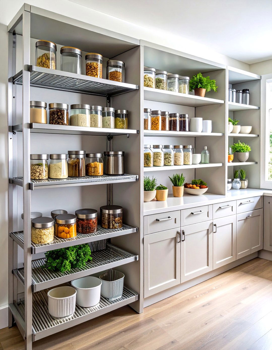 Corner Pantry with Lazy Susan Rotating Shelves - 20 Corner Pantry Ideas