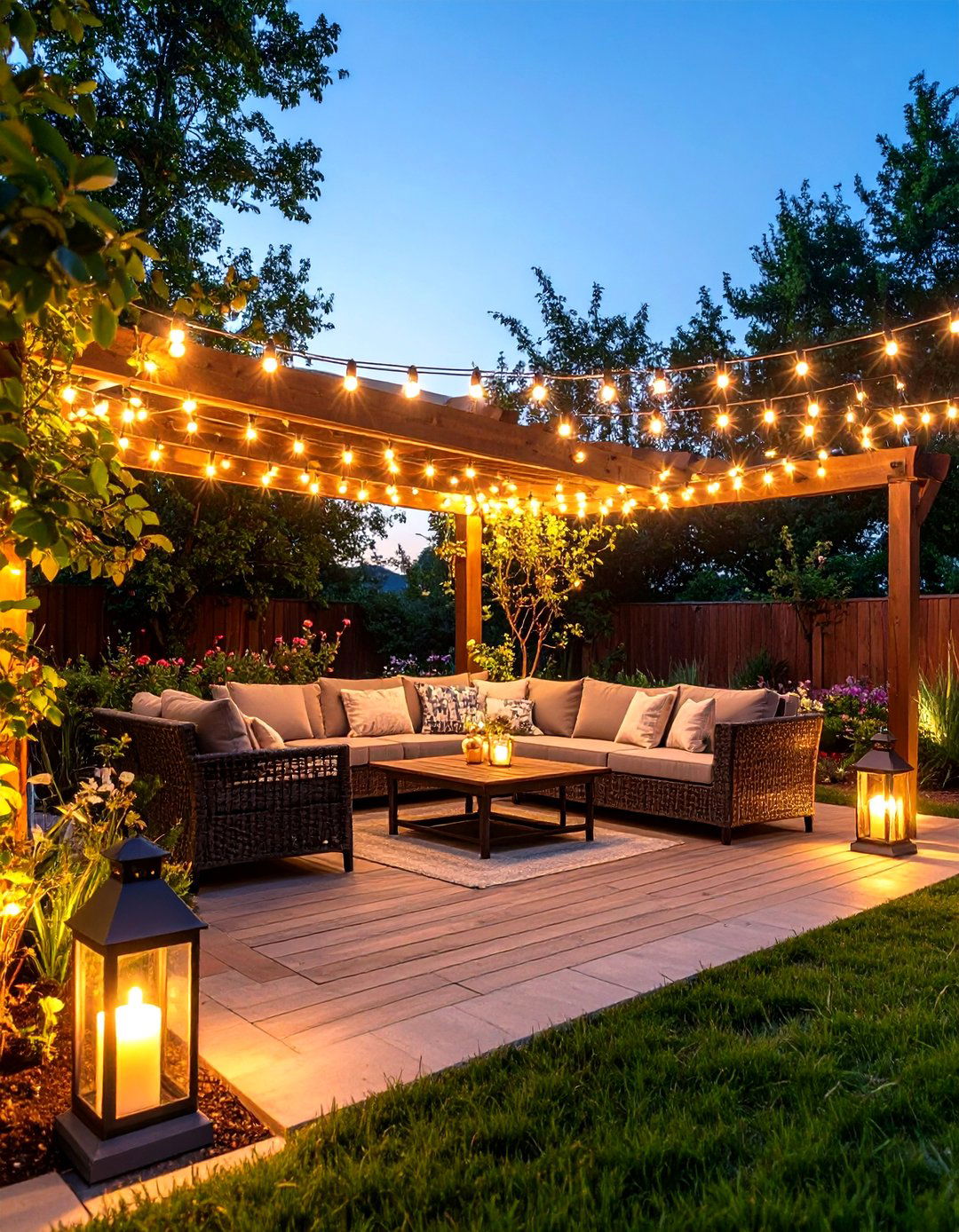 Corner Patio Ambient Lighting Design - 20 Corner Patio Ideas