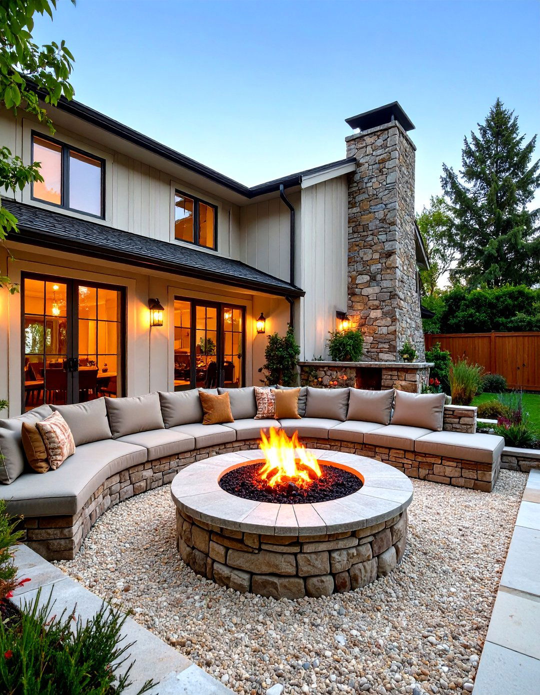 Corner Patio Fire Pit Lounge Area - 20 Corner Patio Ideas