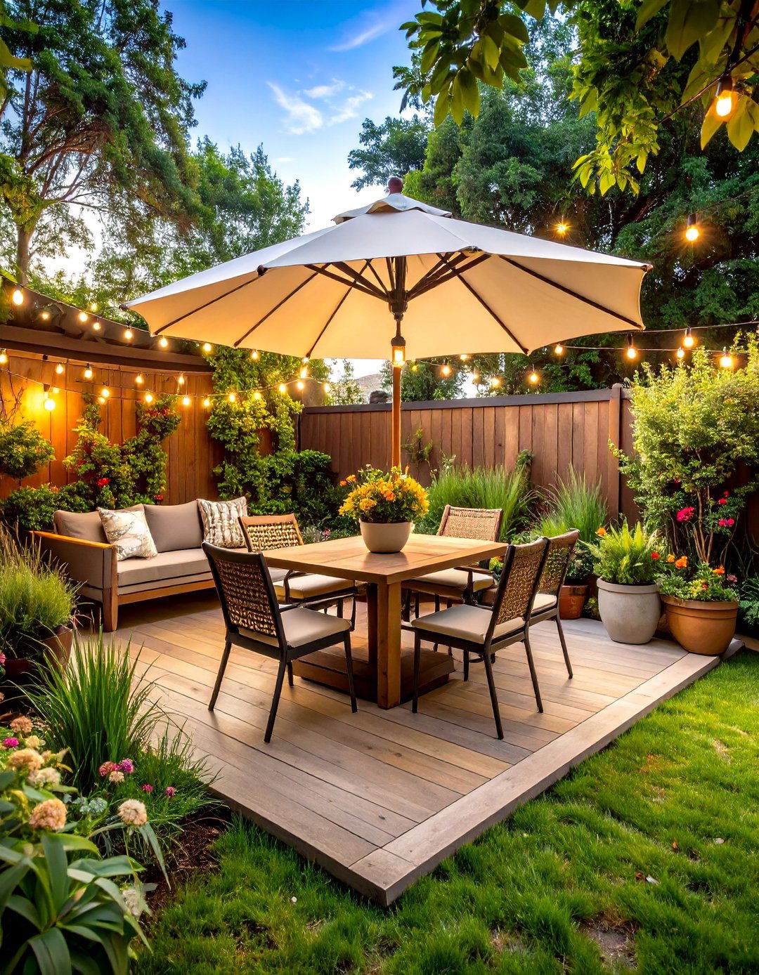 Corner Patio Intimate Dining Nook - 20 Corner Patio Ideas