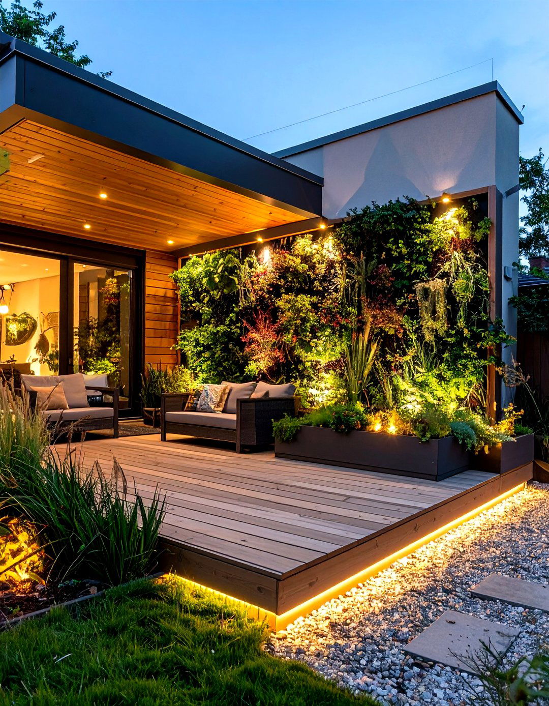 Corner Patio Vertical Garden Display - 20 Corner Patio Ideas