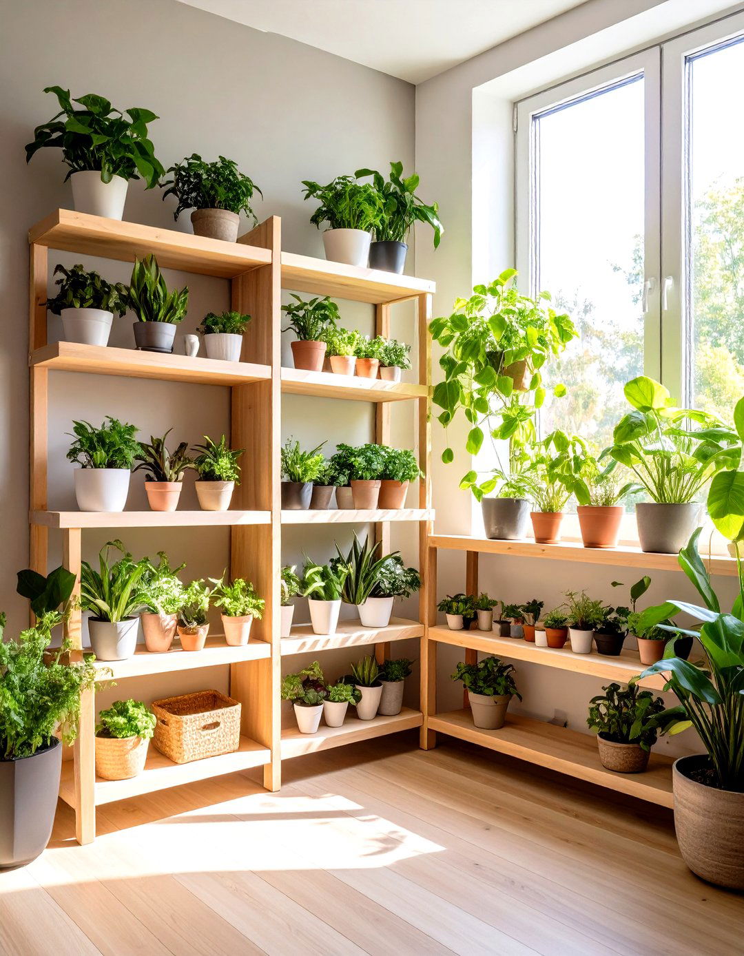 Corner Plant Shelf For Greenery Display - 20 Corner Shelf Ideas