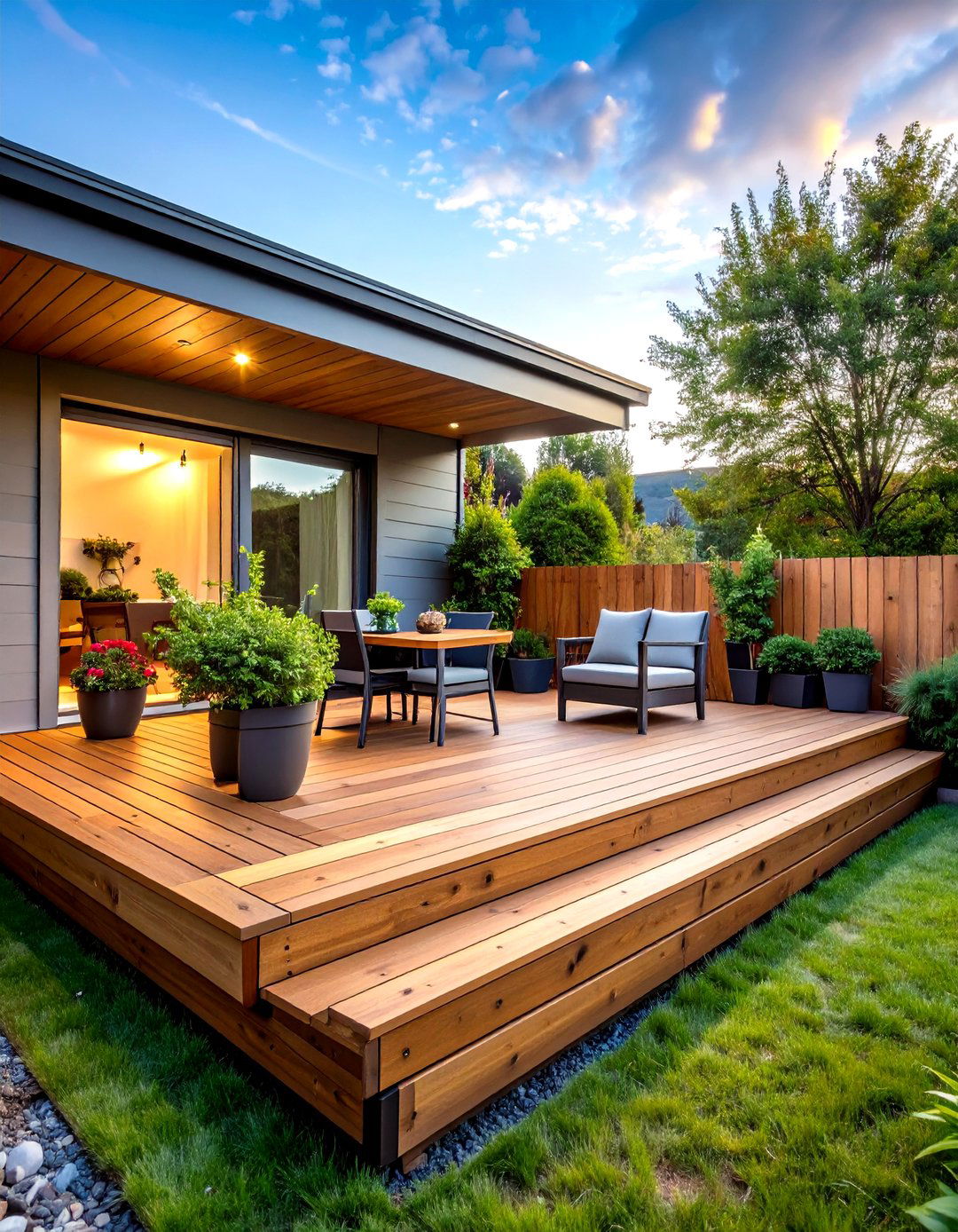 Corner Saving Small Space Porch Deck - 20 Front Porch Deck Ideas