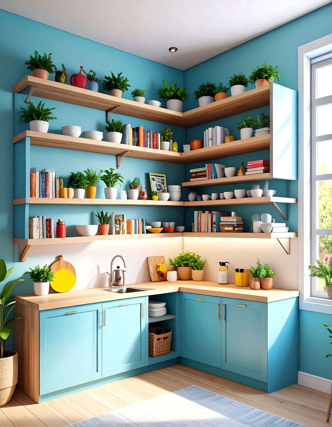 Corner Shelves - 20 Tiny House Storage Ideas