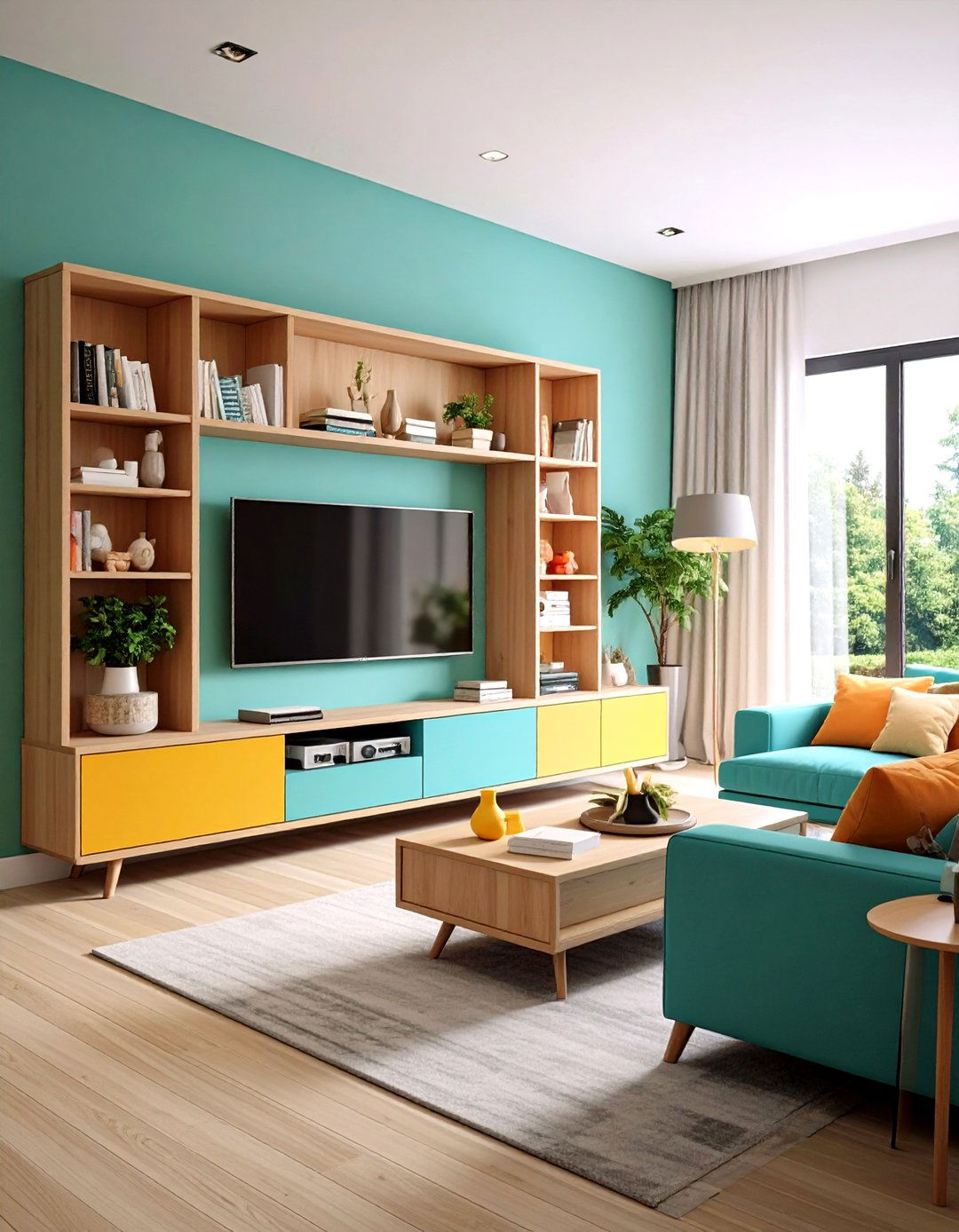 Corner TV Unit to Maximize Space - 20 Small Living Room Ideas With Tv