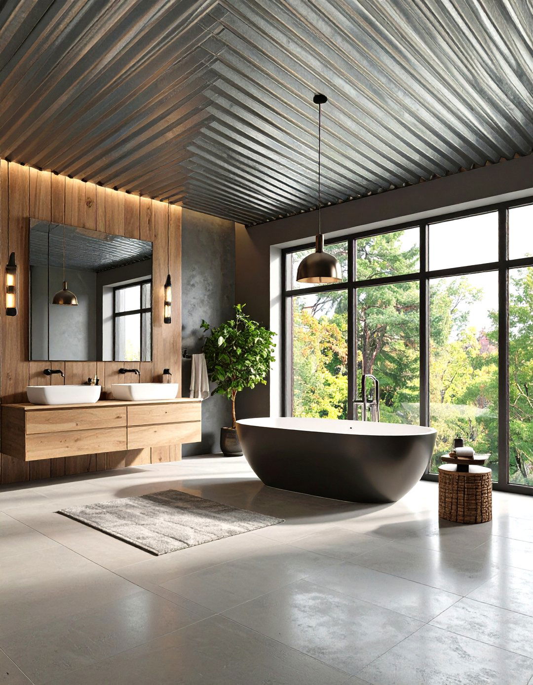 Corrugated Metal Ceiling Ideas for Industrial Style - 20 Cheap Ceiling Ideas