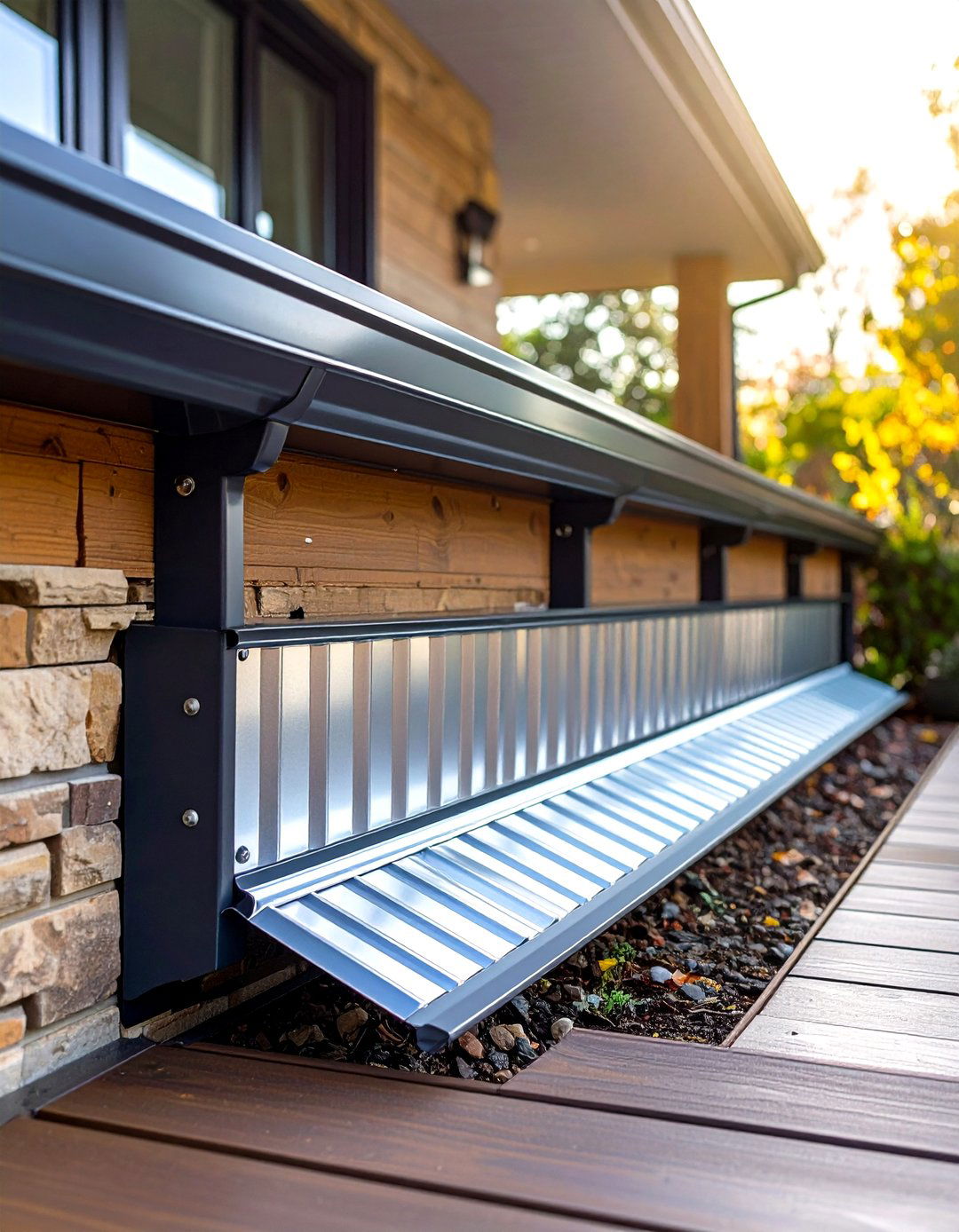 Corrugated Metal Deck Skirting - 20 Deck Skirting Ideas