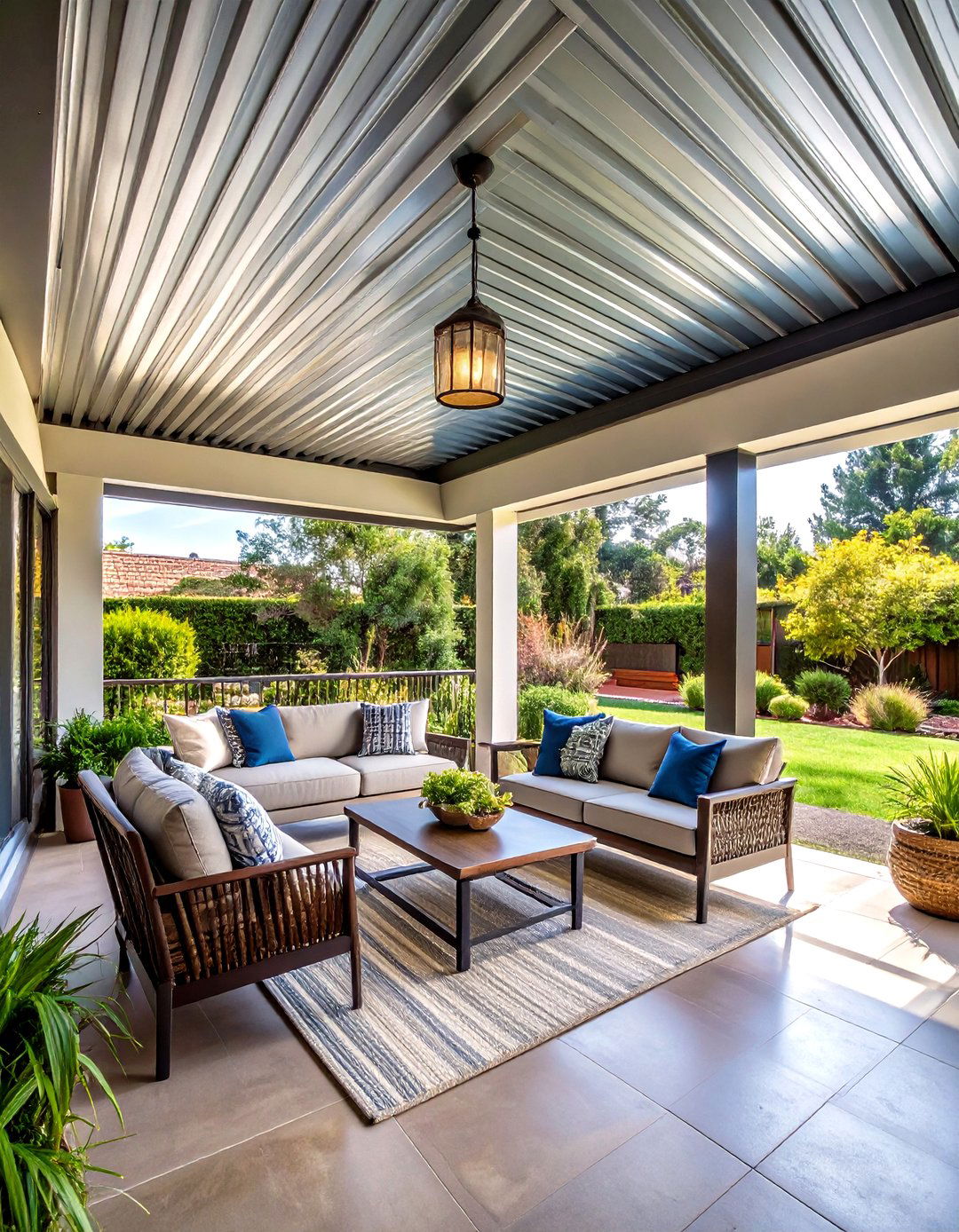 Corrugated Metal Porch Ceiling - 20 Porch Ceiling Ideas