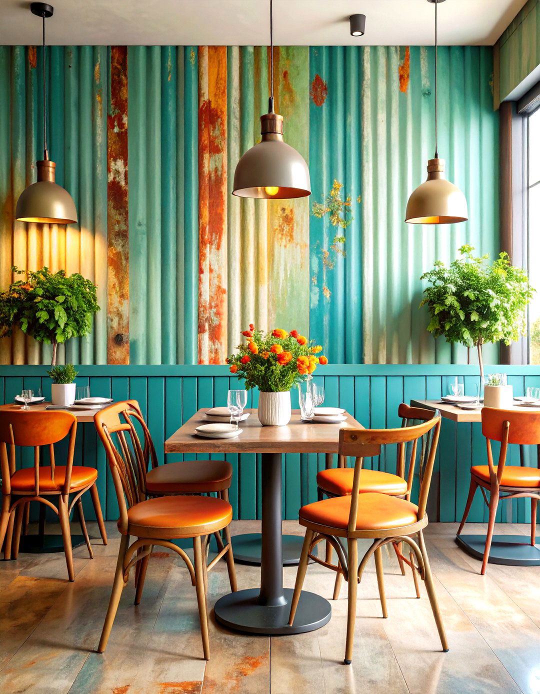 Corrugated Metal Rustic Wainscoting - 20 Rustic Wainscoting Ideas