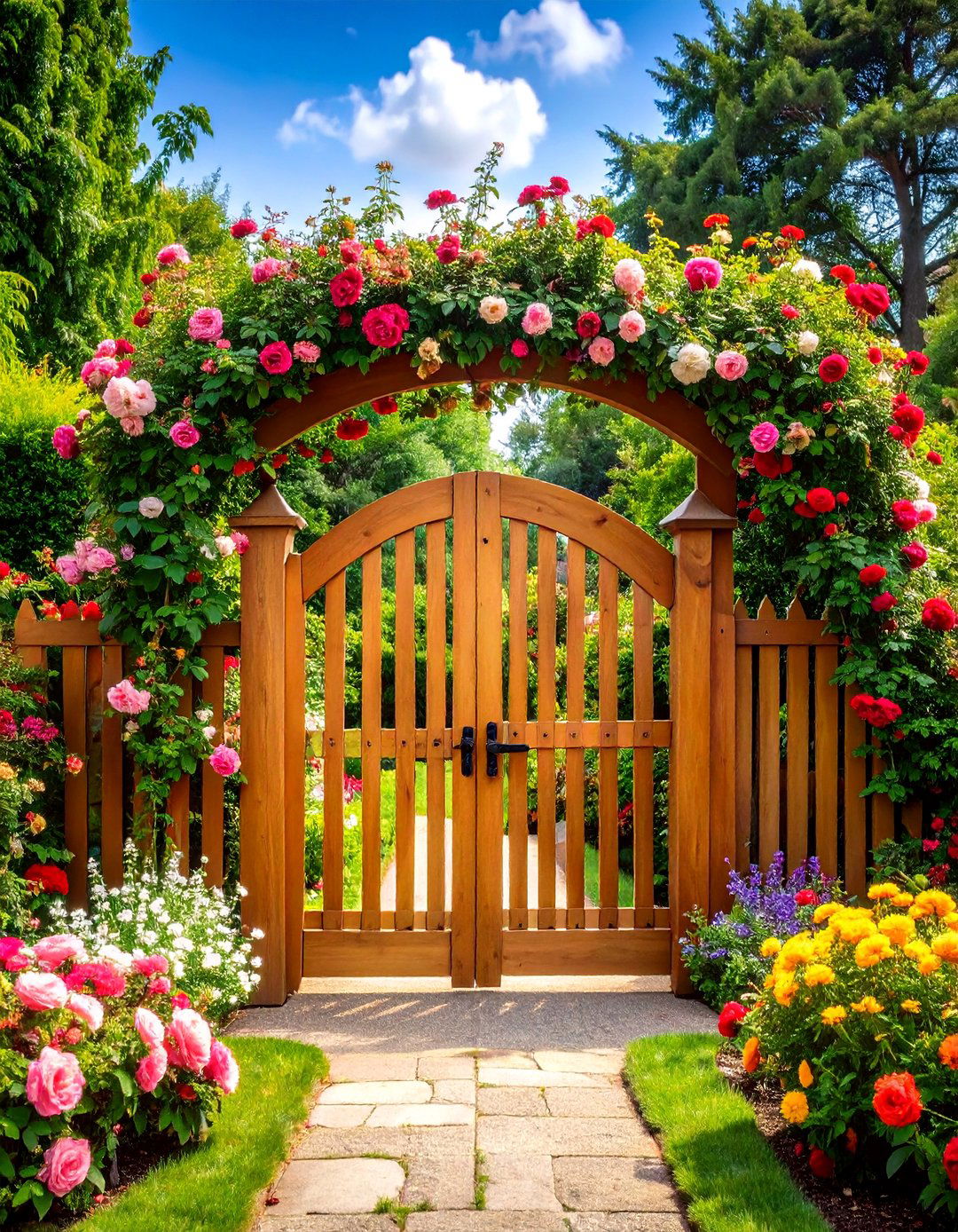 Corten Steel Moongate Garden Gate - 20 garden gate ideas