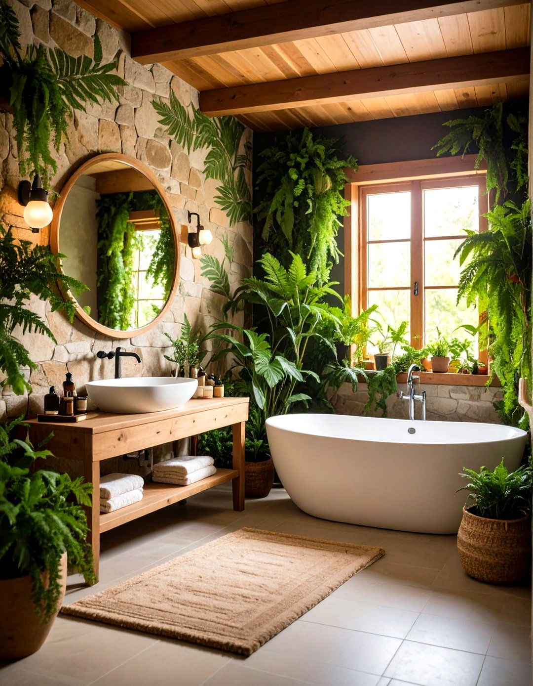 Cottage Bathroom Botanical Print Patterns - 20 Cottage Bathroom Ideas