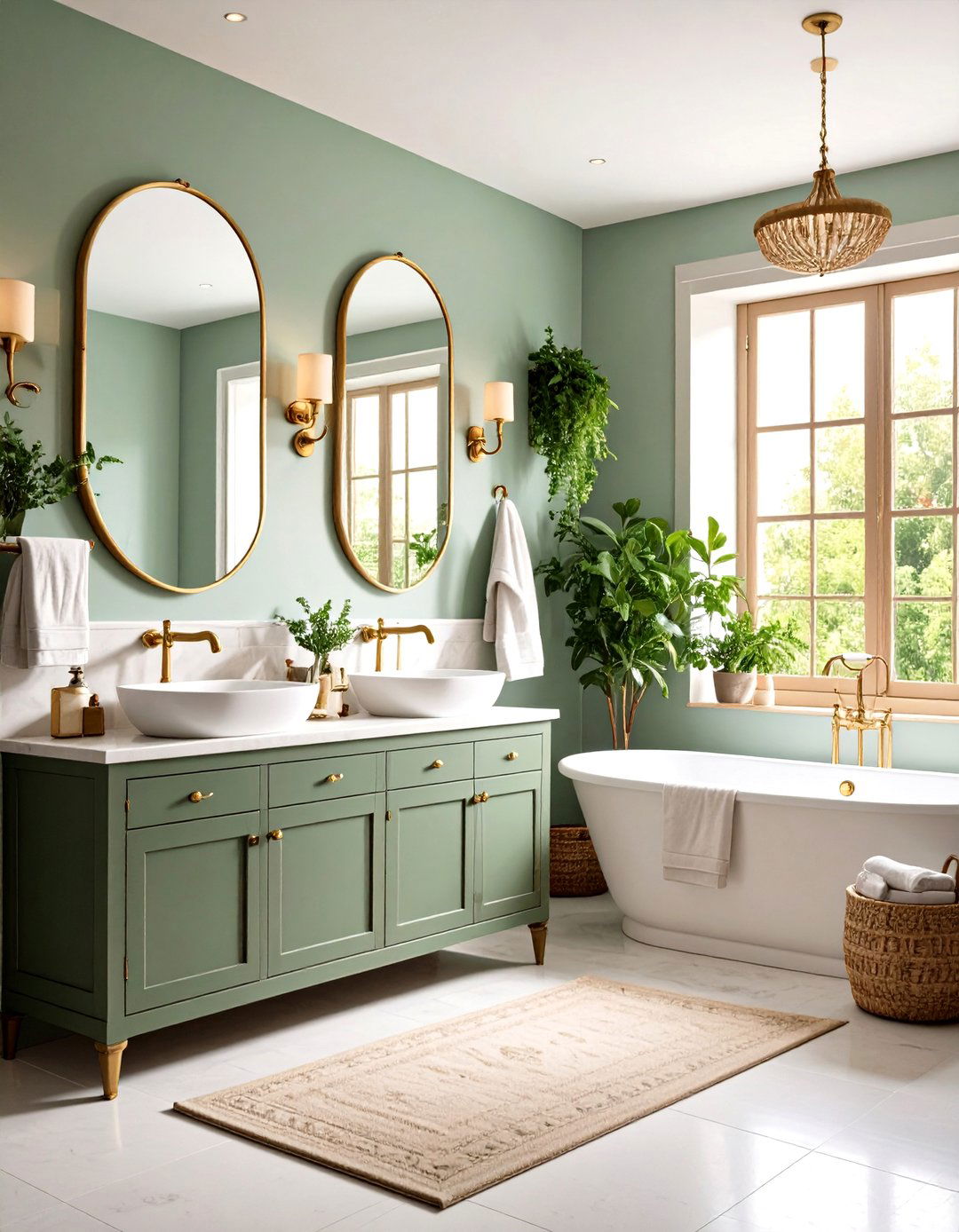 Cottage Bathroom Brass Hardware Accents - 20 Cottage Bathroom Ideas