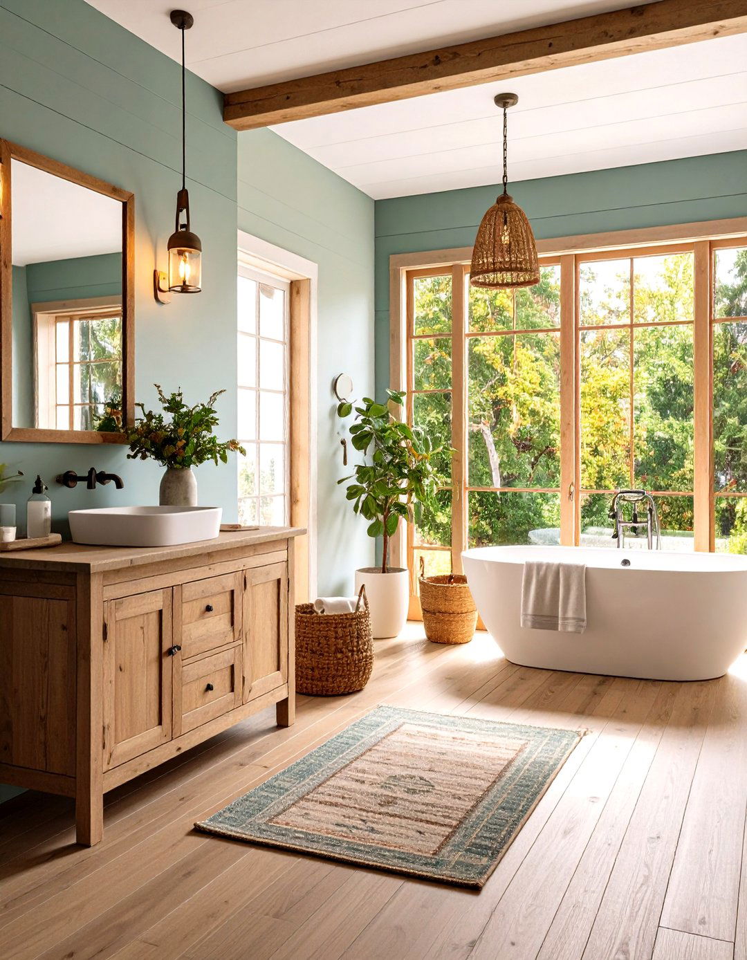 Cottage Bathroom Shiplap Wall Treatment - 20 Cottage Bathroom Ideas