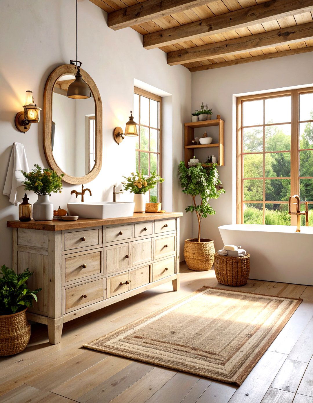 Cottage Bathroom Vintage Vanity Repurposing - 20 Cottage Bathroom Ideas
