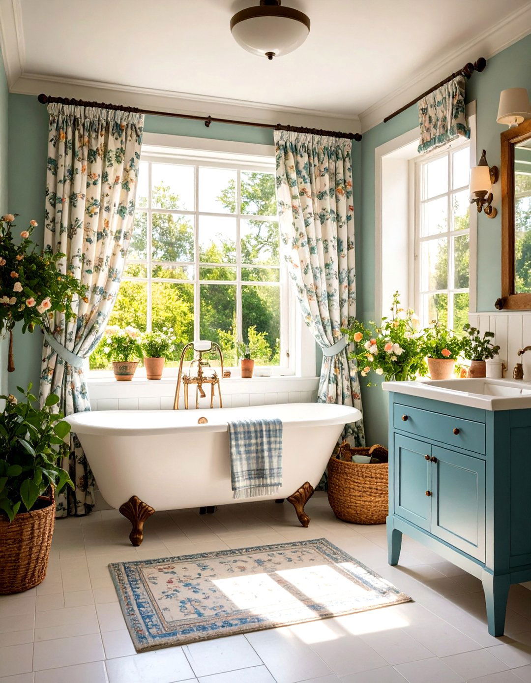 Cottage Bathroom Window Treatment Ideas - 20 Cottage Bathroom Ideas