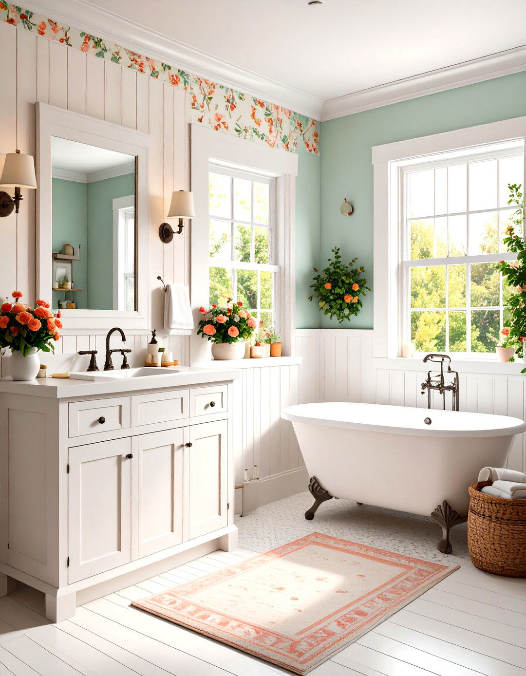 Cottage Beadboard Wainscoting in Bathrooms - 20 Cottage Decorating Ideas
