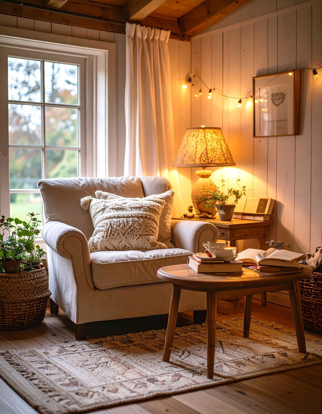 Cottage Bedroom with Cozy Reading Nook - 20 Cottage Bedroom Ideas