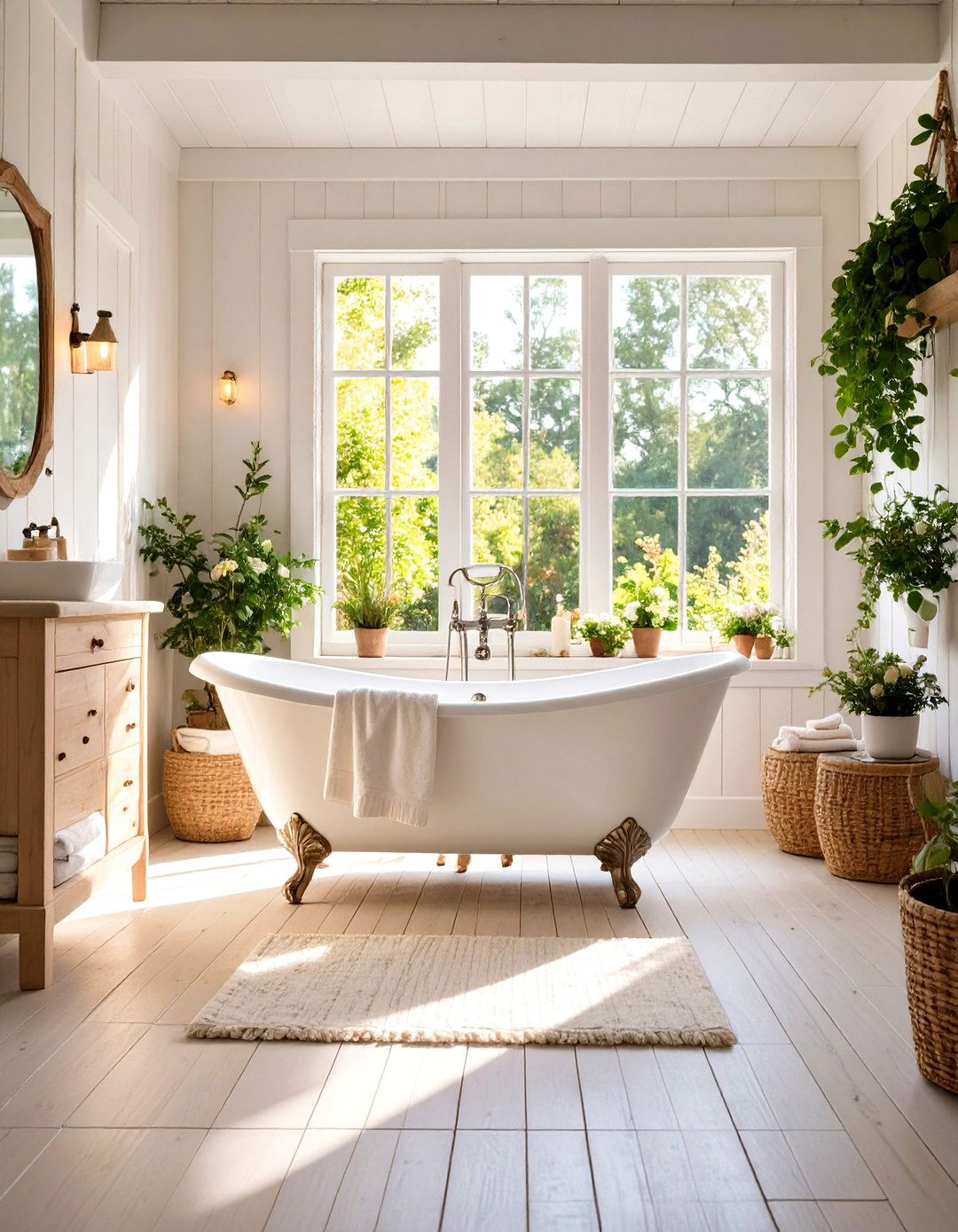 Cottage Clawfoot Tub Bathroom Centerpiece - 20 Cottage Decorating Ideas