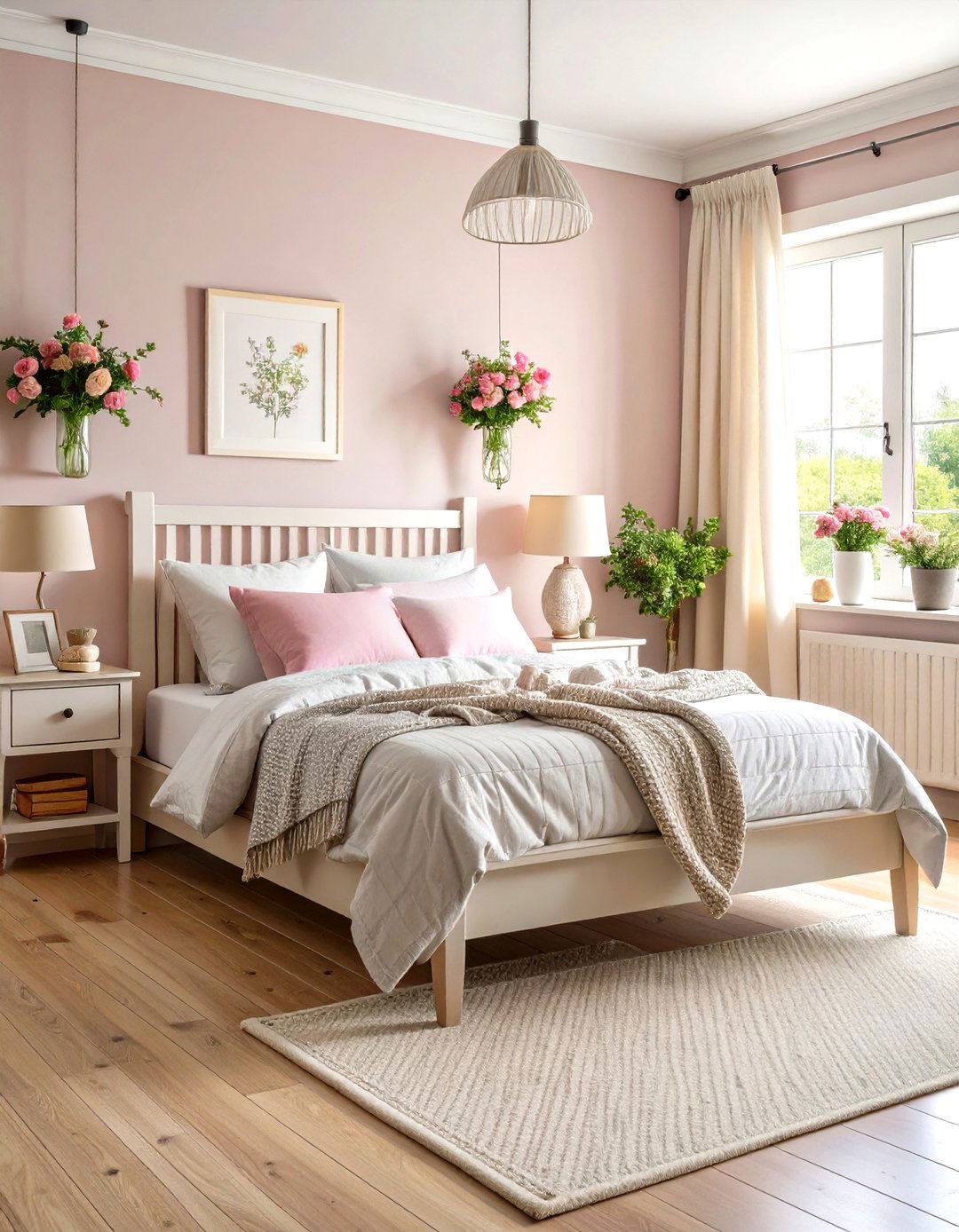 Cottage Core Pink and Grey Bedroom - 20 Pink and Grey Bedroom Ideas