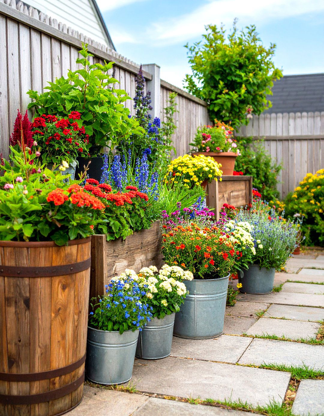 Cottage Garden Container and Raised Bed Arrangements - 20 Cottage Garden Ideas