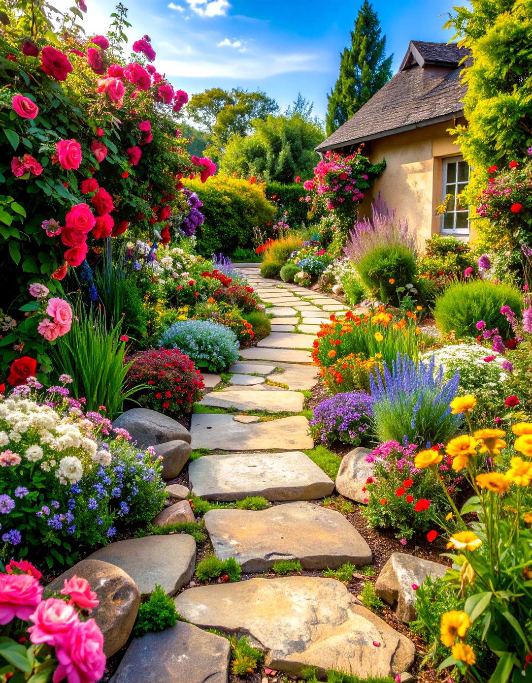 Cottage Garden Rock Landscaping - 20 Rock Landscaping Ideas