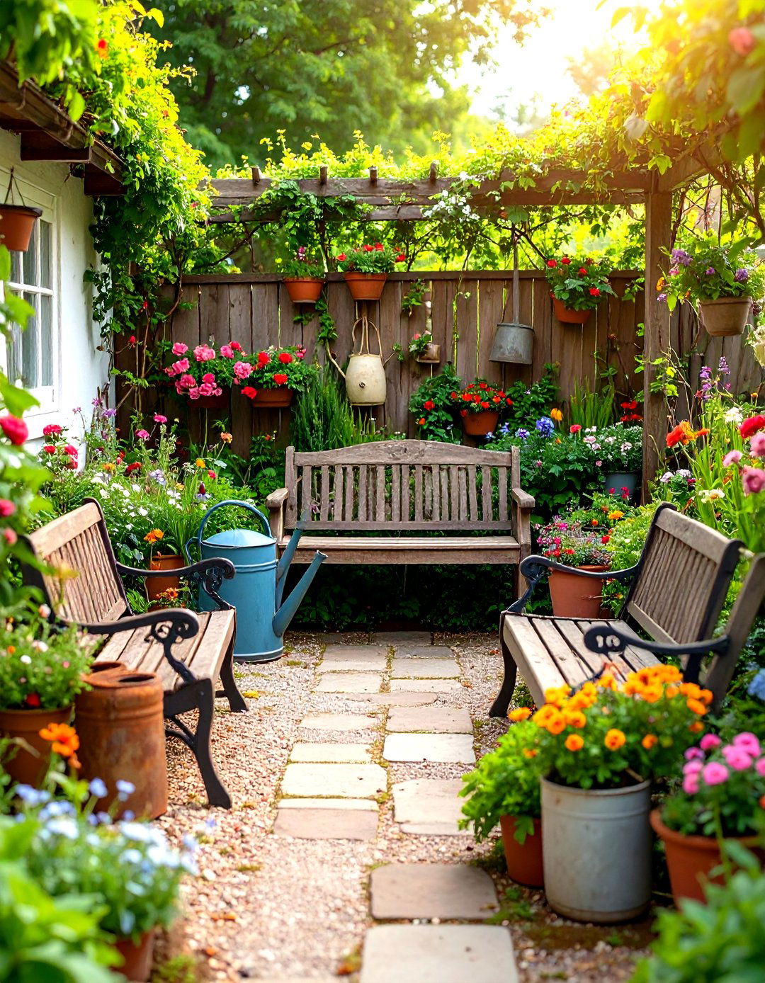 Cottage Garden Vintage and Antique Accents - 20 Cottage Garden Ideas