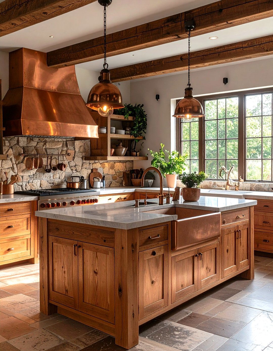 Cottage Kitchen Copper Accent Warmth - 20 Cottage Kitchen Ideas