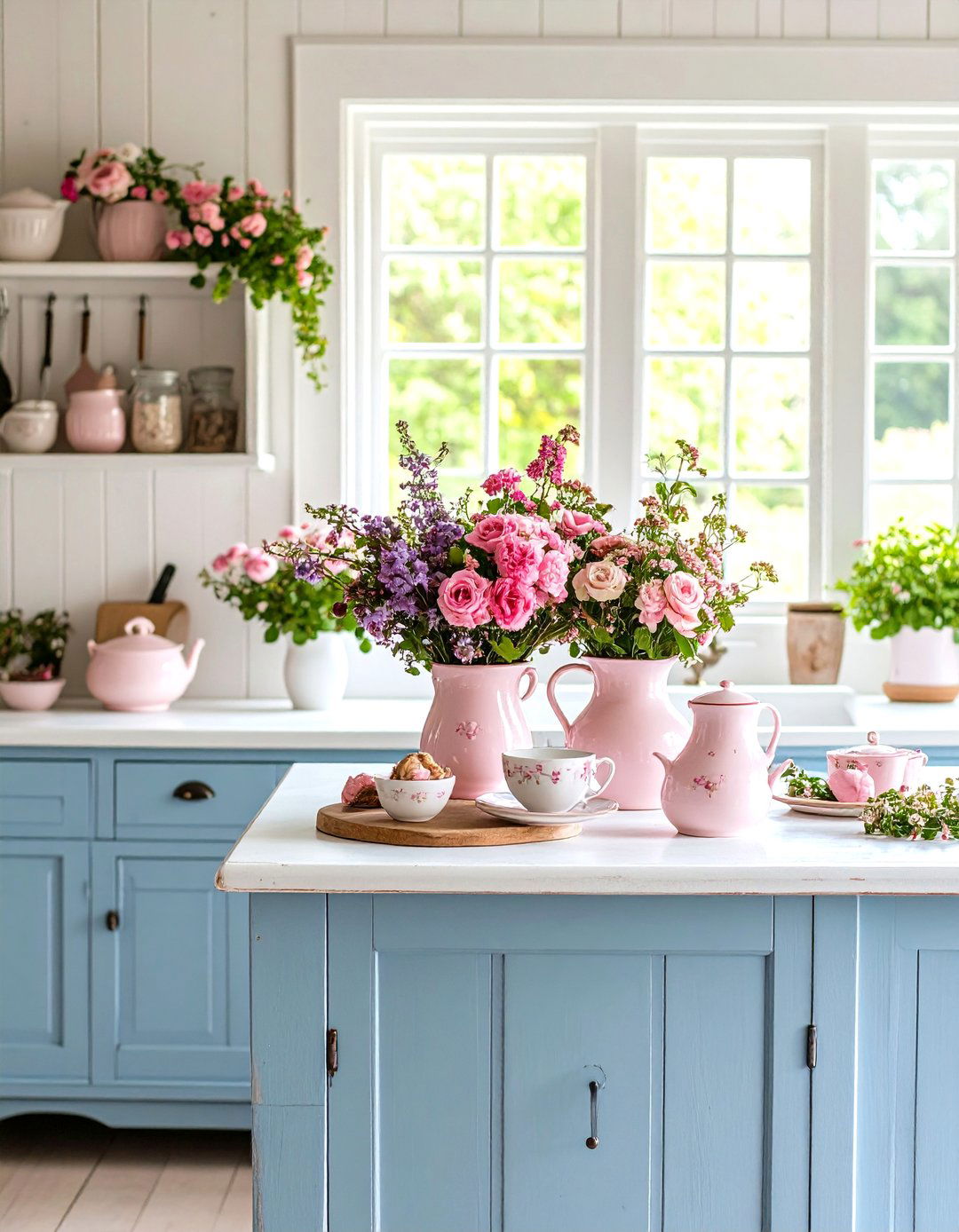Cottage Kitchen Counter Romantic Charm - 20 Kitchen Counter Decor Ideas