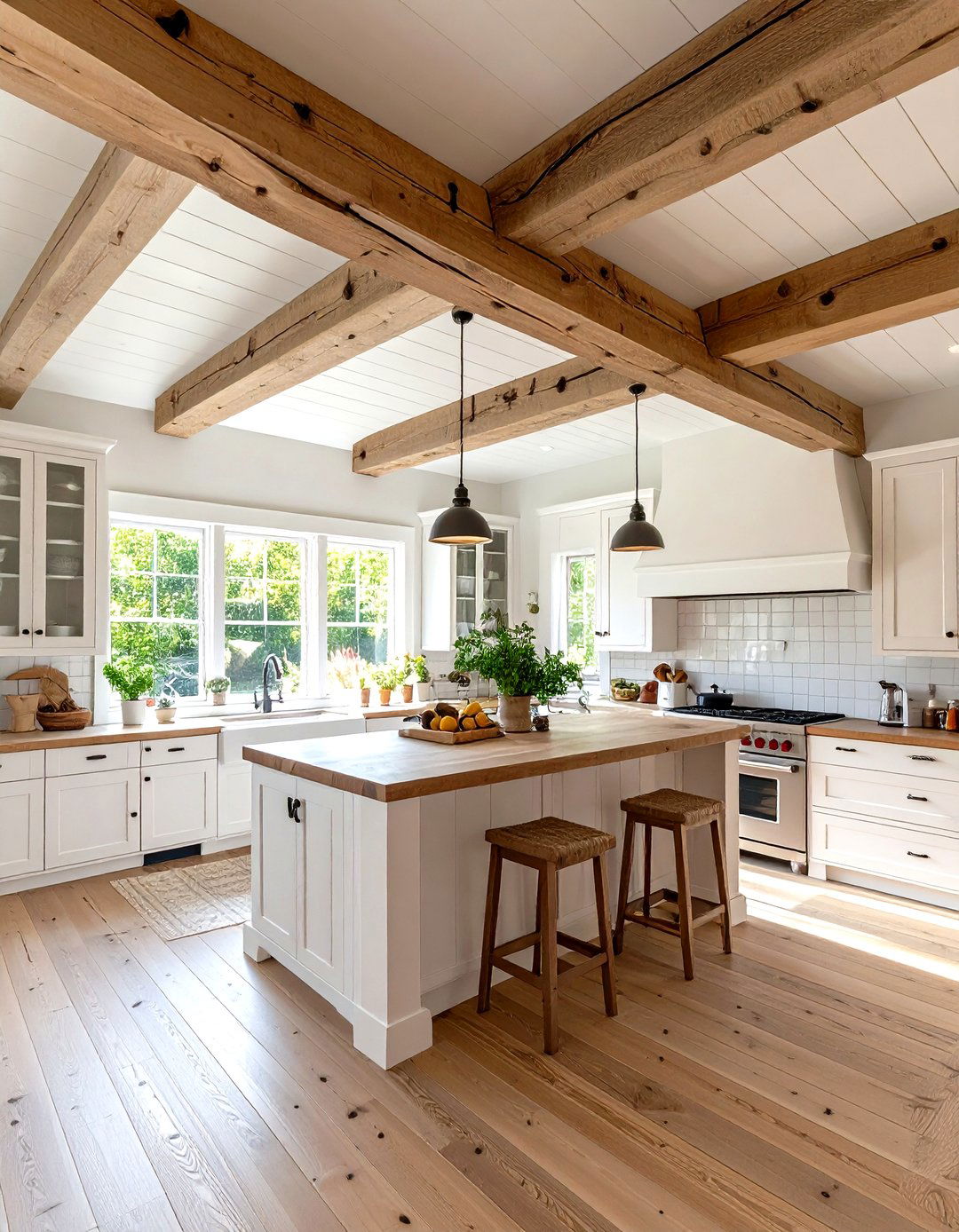 Cottage Kitchen Exposed Beam Ceiling Features - 20 Cottage Kitchen Ideas