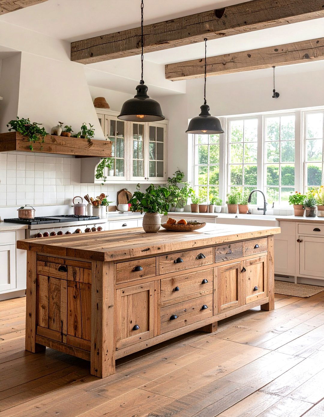Cottage Kitchen Rustic Island Centerpieces - 20 Cottage Kitchen Ideas