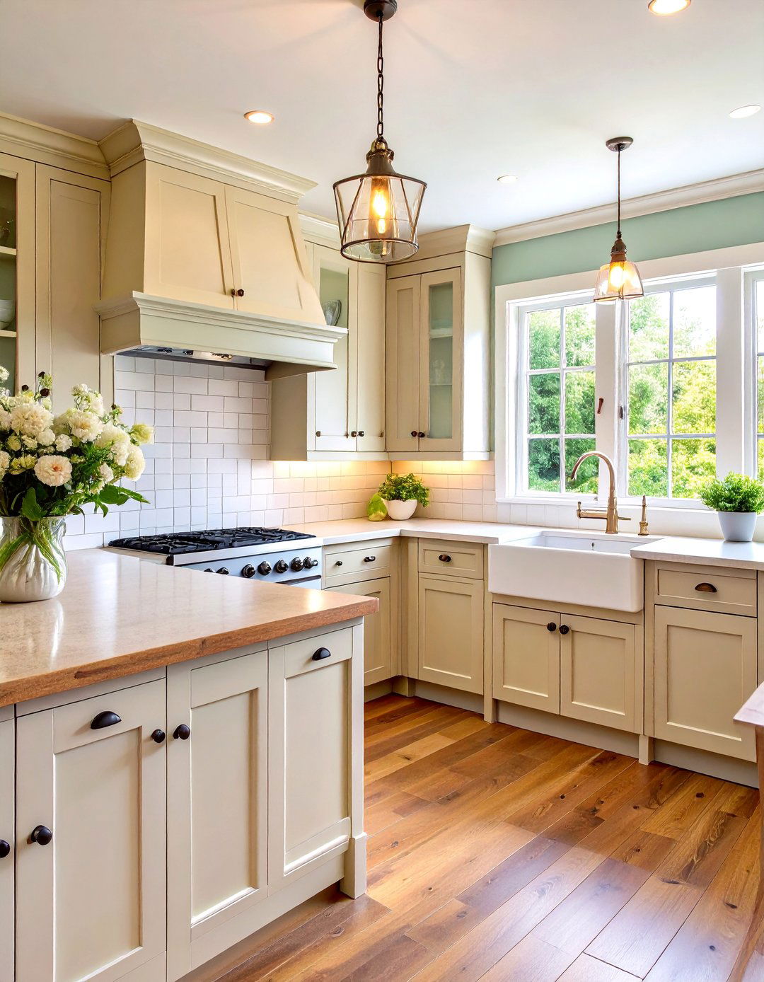 Cottage Light Wood Cabinet Kitchen with Soft Pastels - 20 Kitchens With Light Wood Cabinets