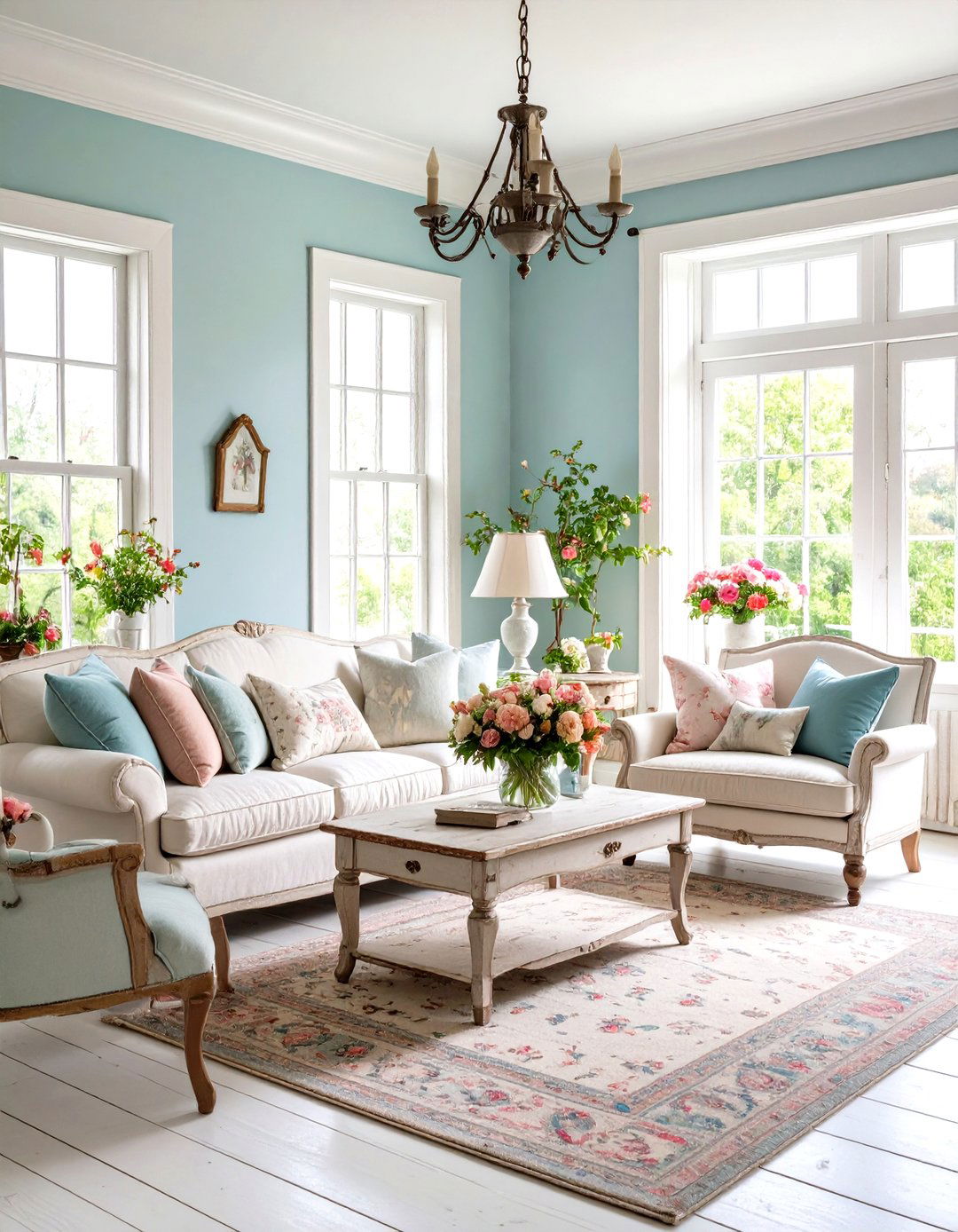 Cottage Living Room Shabby Chic Furniture - 20 Cottage Living Room Ideas
