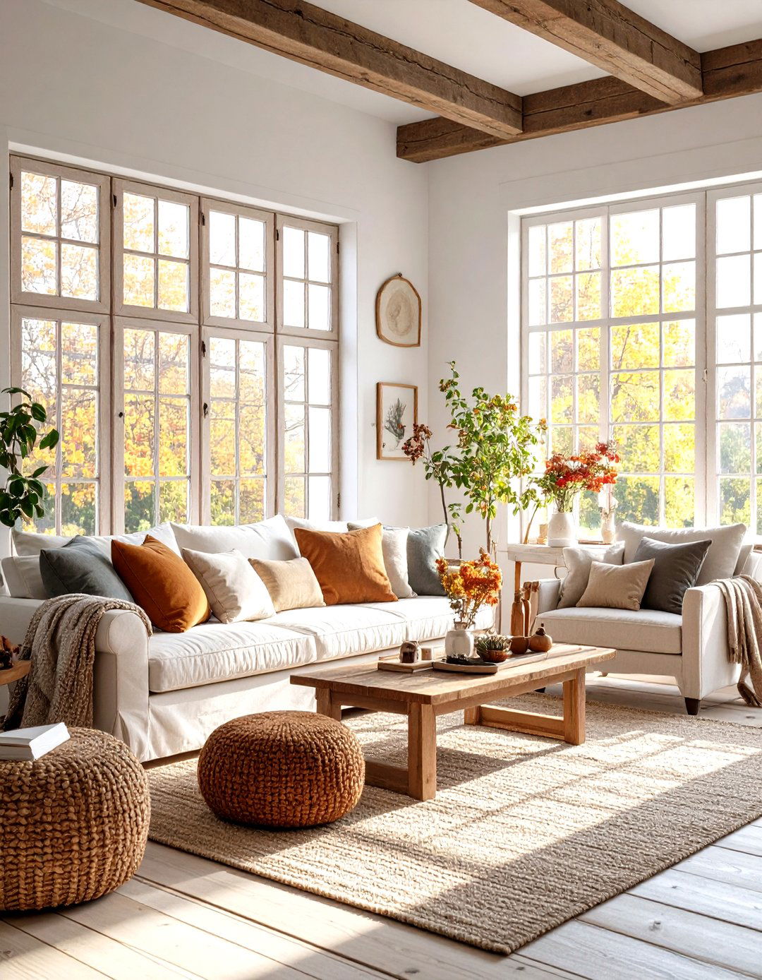 Cottage Living Room Vintage Window Frame Decor - 20 Cottage Living Room Ideas