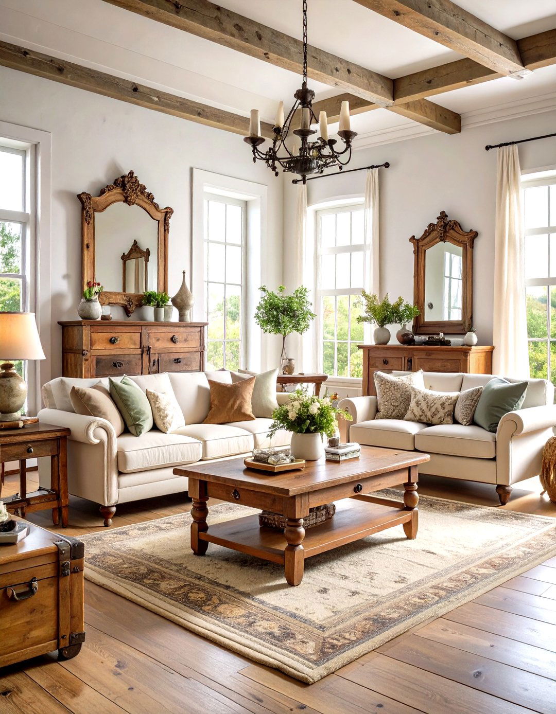 Cottage Living Room with Curated Antique Finds - 20 Cottage Living Room Ideas