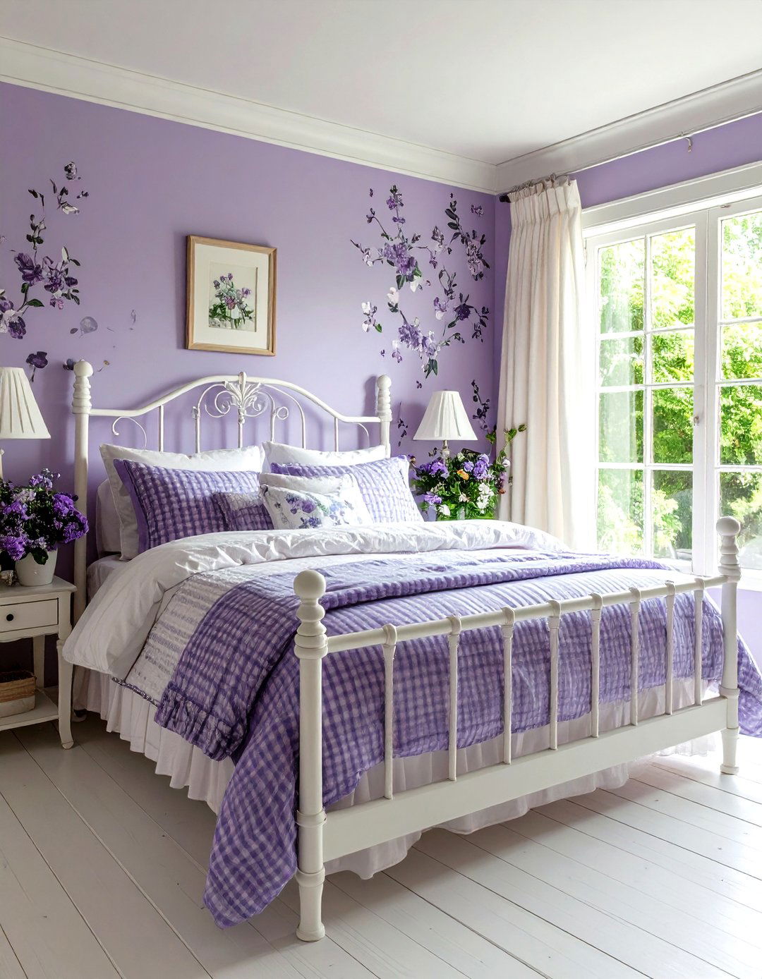 Cottage Purple Bedroom Garden Inspiration - 20 Purple Bedroom Ideas