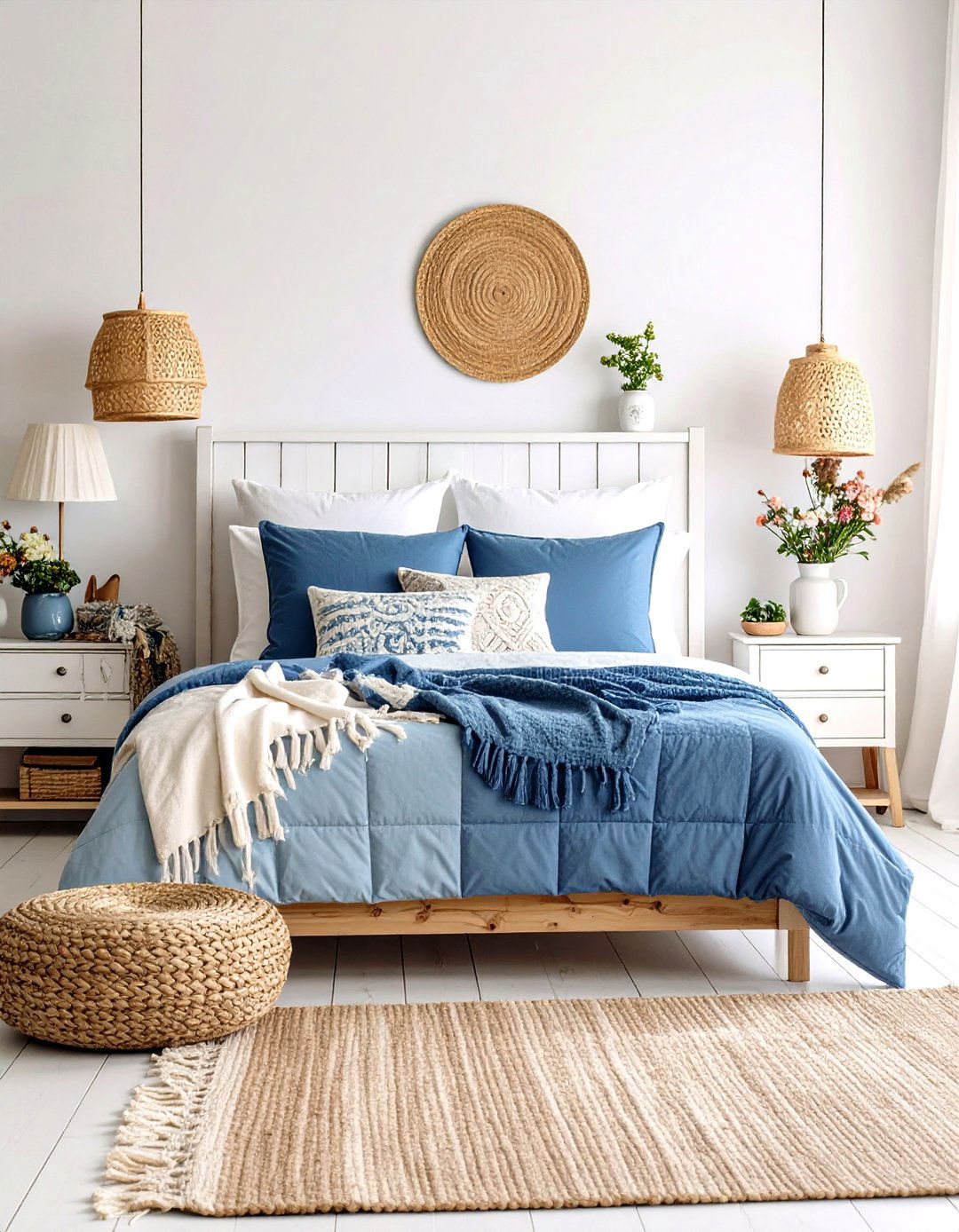 Cottage Style Blue and White Bedroom Charm - 20 Blue and White Bedroom Ideas
