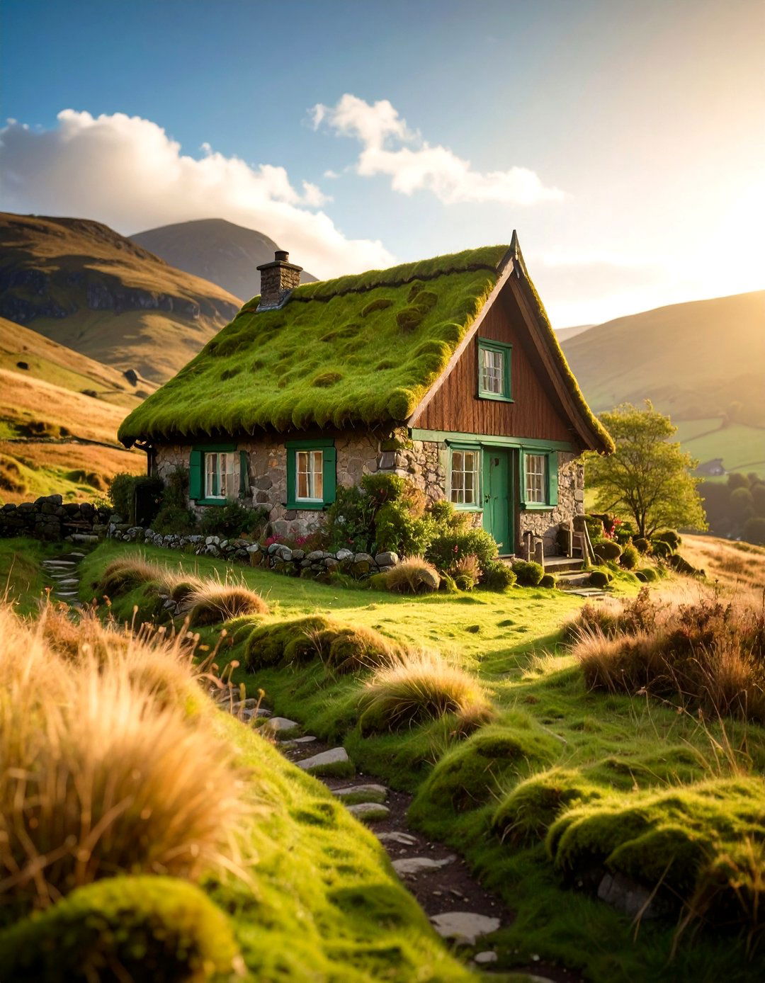 Cottage Style Houses With Moss Green Roofs - 20 Houses With Green Roofs