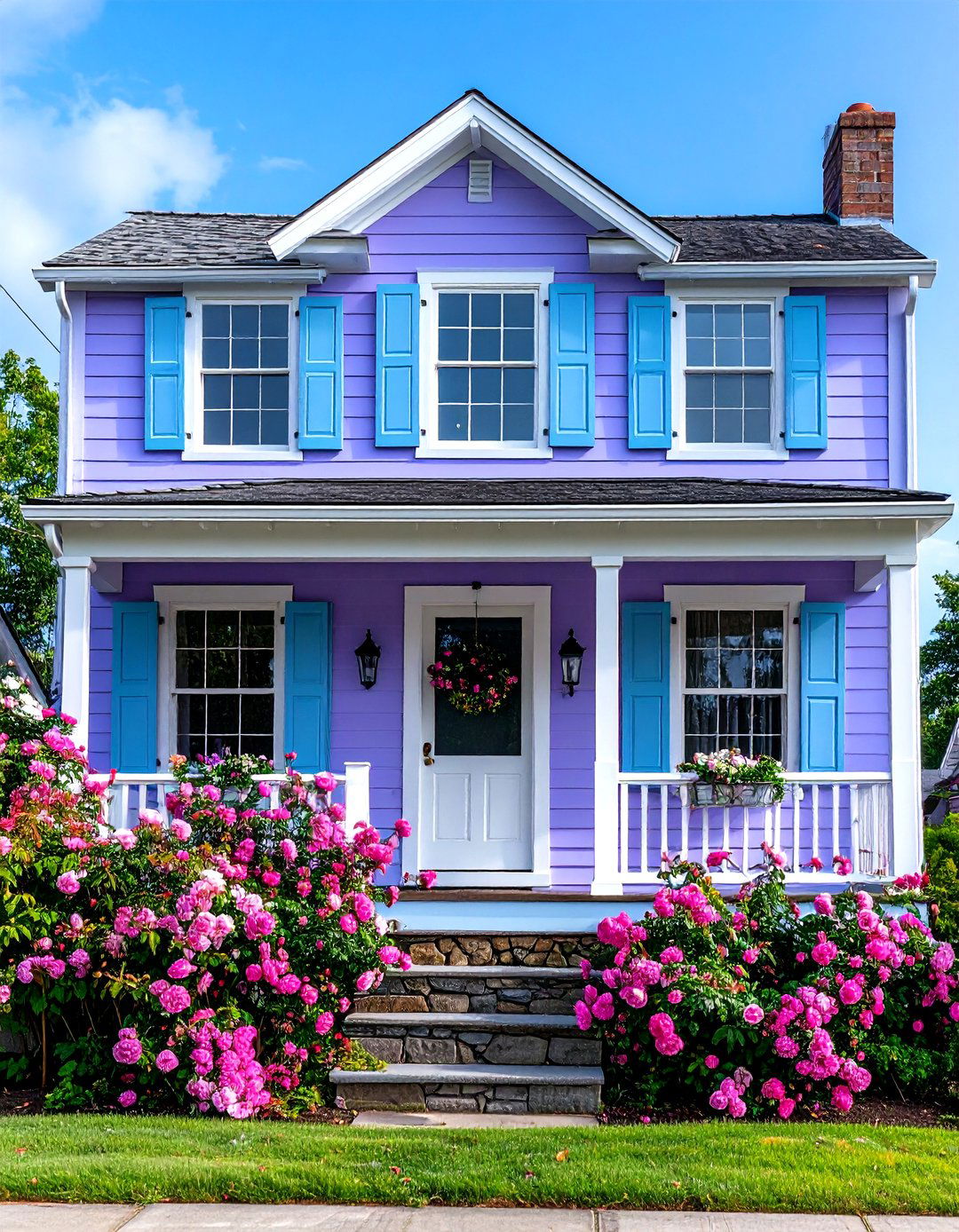 Cottage Style Lilac Purple House Exterior - 20 Purple House Exterior Ideas